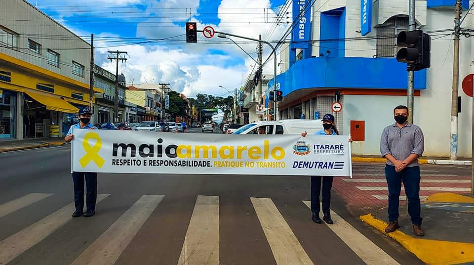 Guarda mirim na campanha Maio Amarelo